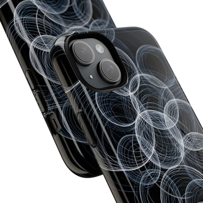Black Tough 2.0 Magsafe Phone Case for iPhone - Frosted Ring Matrix
