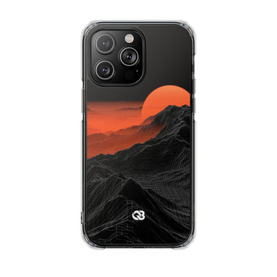 Solar Ridge Mesh · Clear Impact Magnetic Phone Case for iPhone · Black