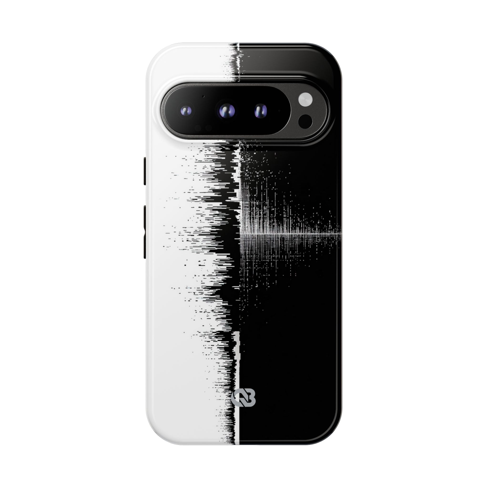 Black Tough Phone Case for Google Pixel - Static Signal Split
