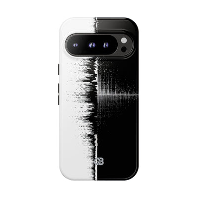 Black Tough Phone Case for Google Pixel - Static Signal Split