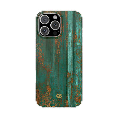 Teal Lite Phone Case for iPhone - Verdigris Copper Siding