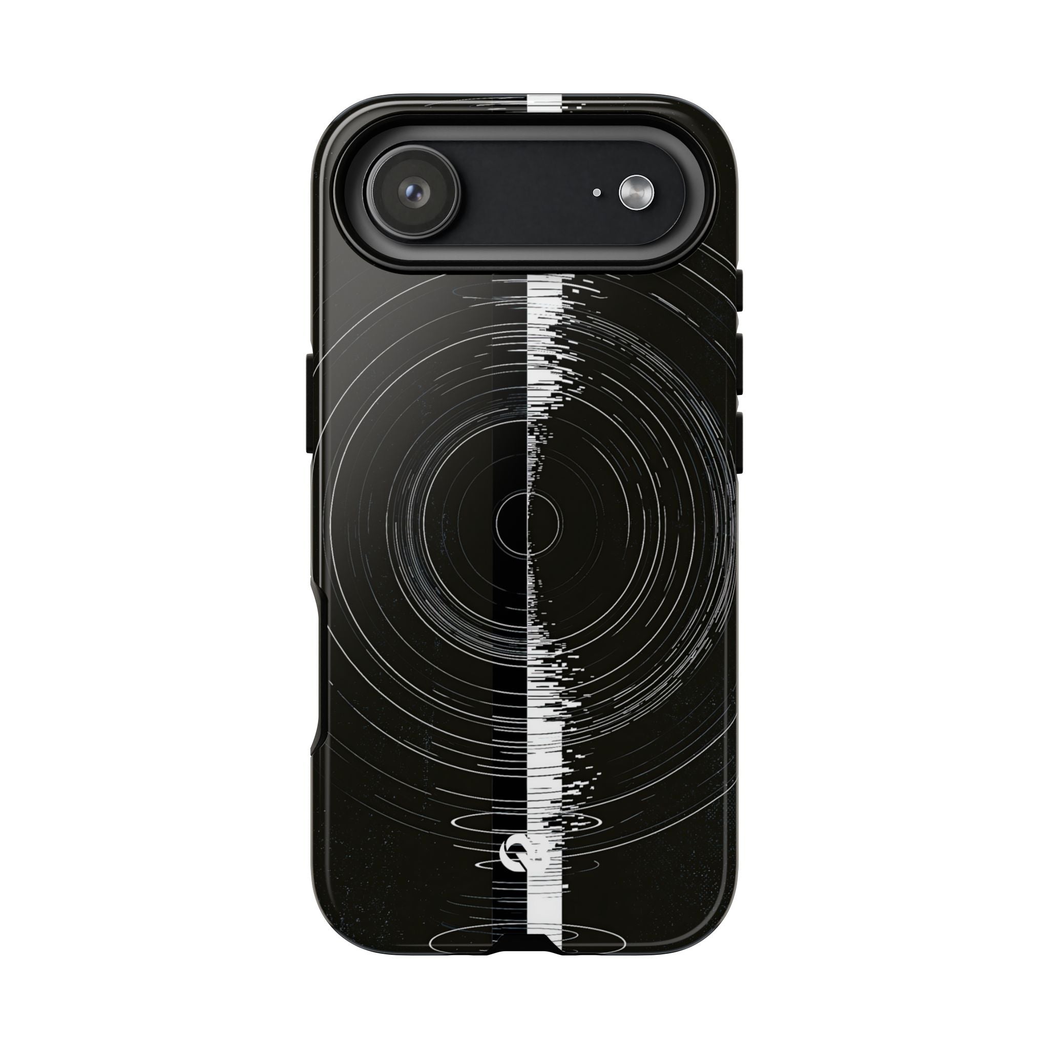 Black Tough Phone Case for iPhone - Obsidian Orbital Signal