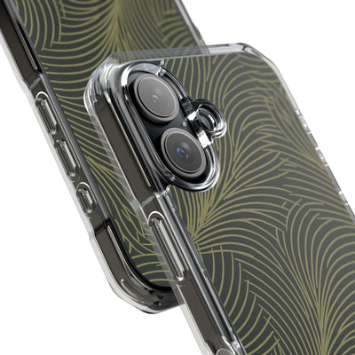 Green Impact MagSafe Phone Case for iPhone - Dark Olive Plume