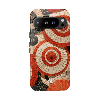 Vermilion Wagasa Motif · Tough Phone Case for Pixel ·  Red