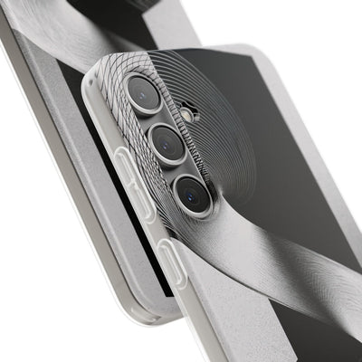 Grey Lite Phone Case for Samsung - Obsidian Moiré Wave