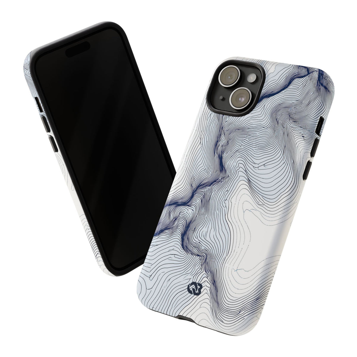 Nordic Ridge Contour · Tough Phone Case for iPhone · White