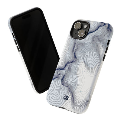 Nordic Ridge Contour · Tough Phone Case for iPhone · White