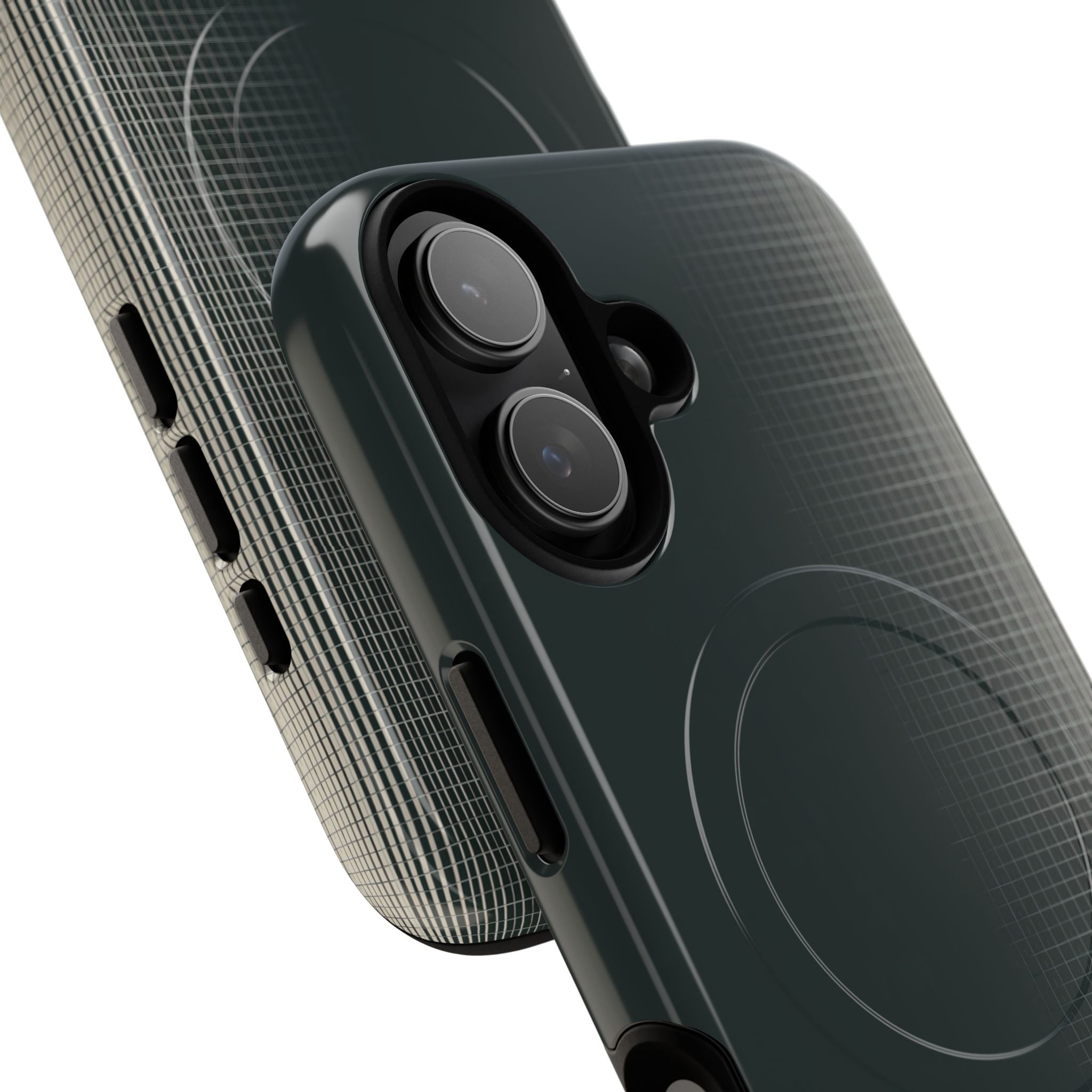 Grey Tough 2.0 Magsafe Phone Case for iPhone - Charcoal Tech Grid