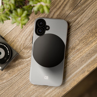Grey Tough Phone Case for iPhone - Matte Onyx Sphere
