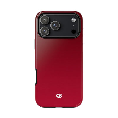 Red Tough Phone Case for iPhone - Crimson Velvet Fade