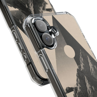 Beige Impact MagSafe Phone Case for iPhone - Obsidian Summit Parchment