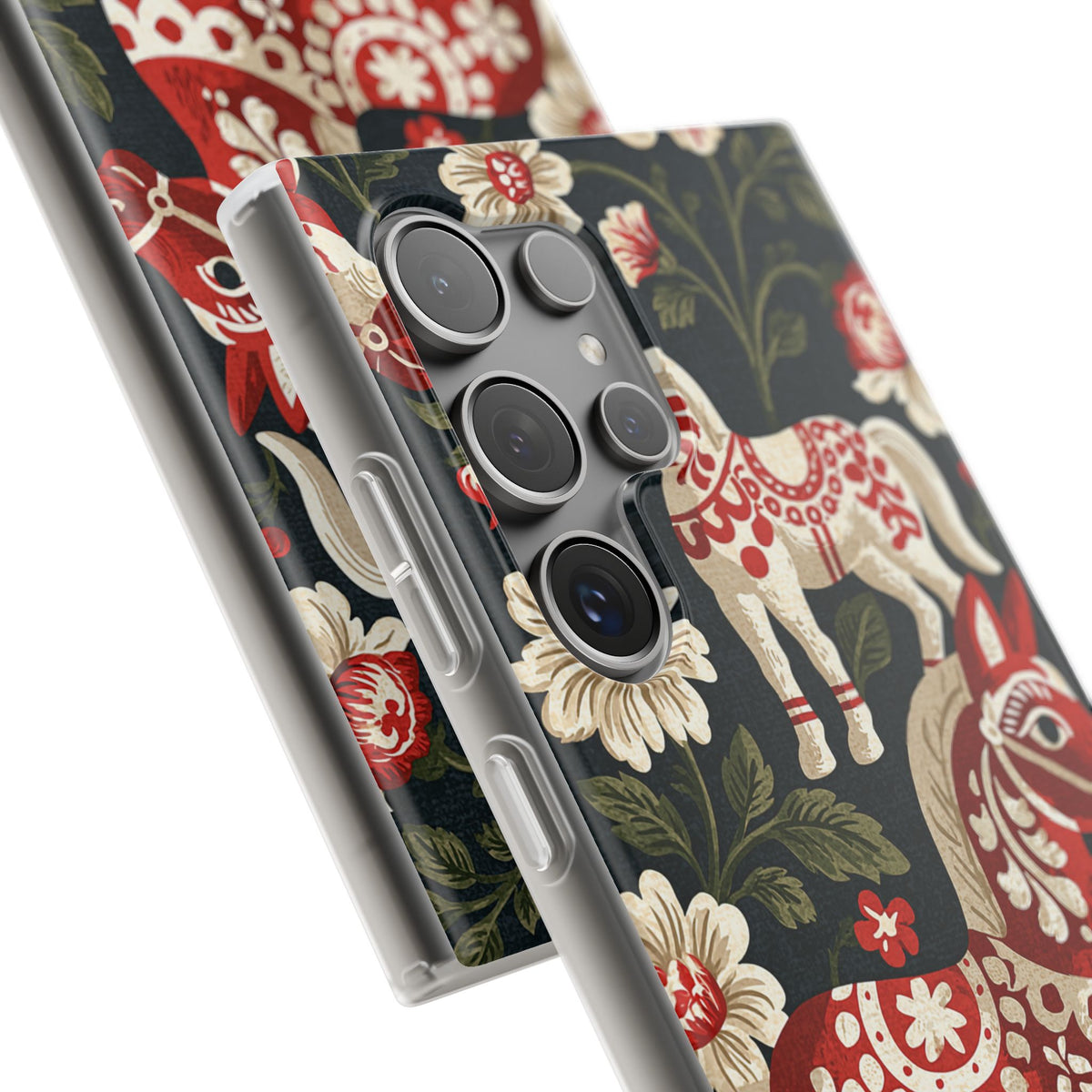 Nordic Dala Meadow · Lite Phone Case for Samsung · Red