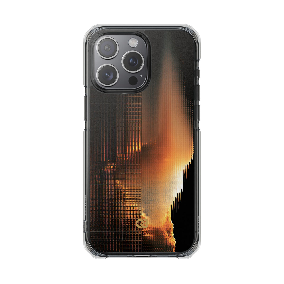 Luminous Grid · Clear Impact Magnetic Phone Case for iPhone · Black