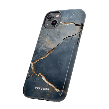 Jagged Vein Navy iPhone 14 Plus Case - Tough