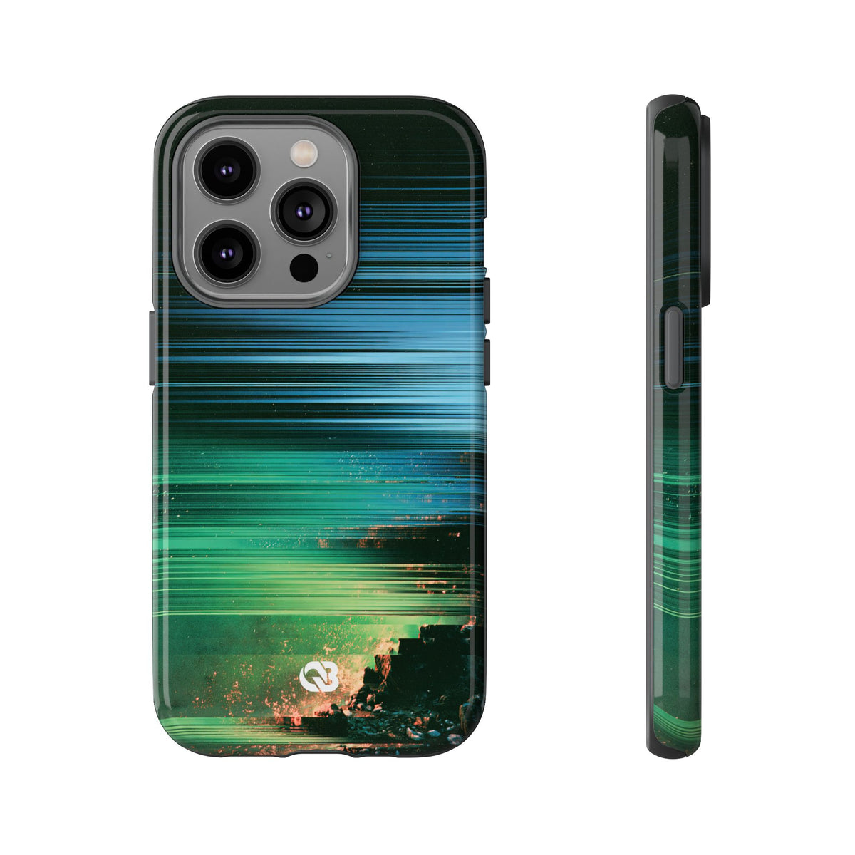Digital Shoreline Drift · Tough Phone Case for iPhone · Teal