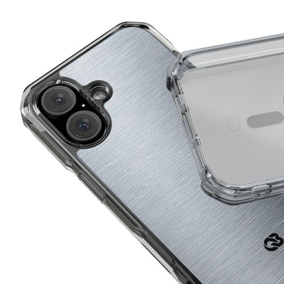 Silver Impact MagSafe Phone Case for iPhone - Satin Chrome Grain