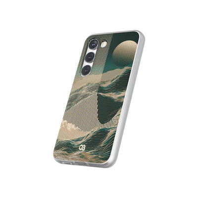 Green Lite Phone Case for Samsung - Lunar Moss Topography