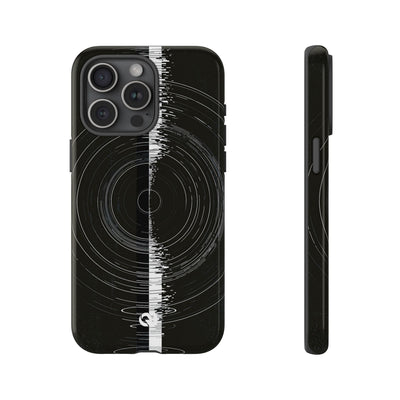 Black Tough Phone Case for iPhone - Obsidian Orbital Signal