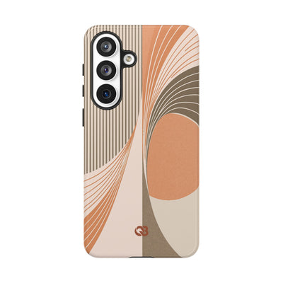 Orange Tough Phone Case for Samsung - Desert Arc Horizon