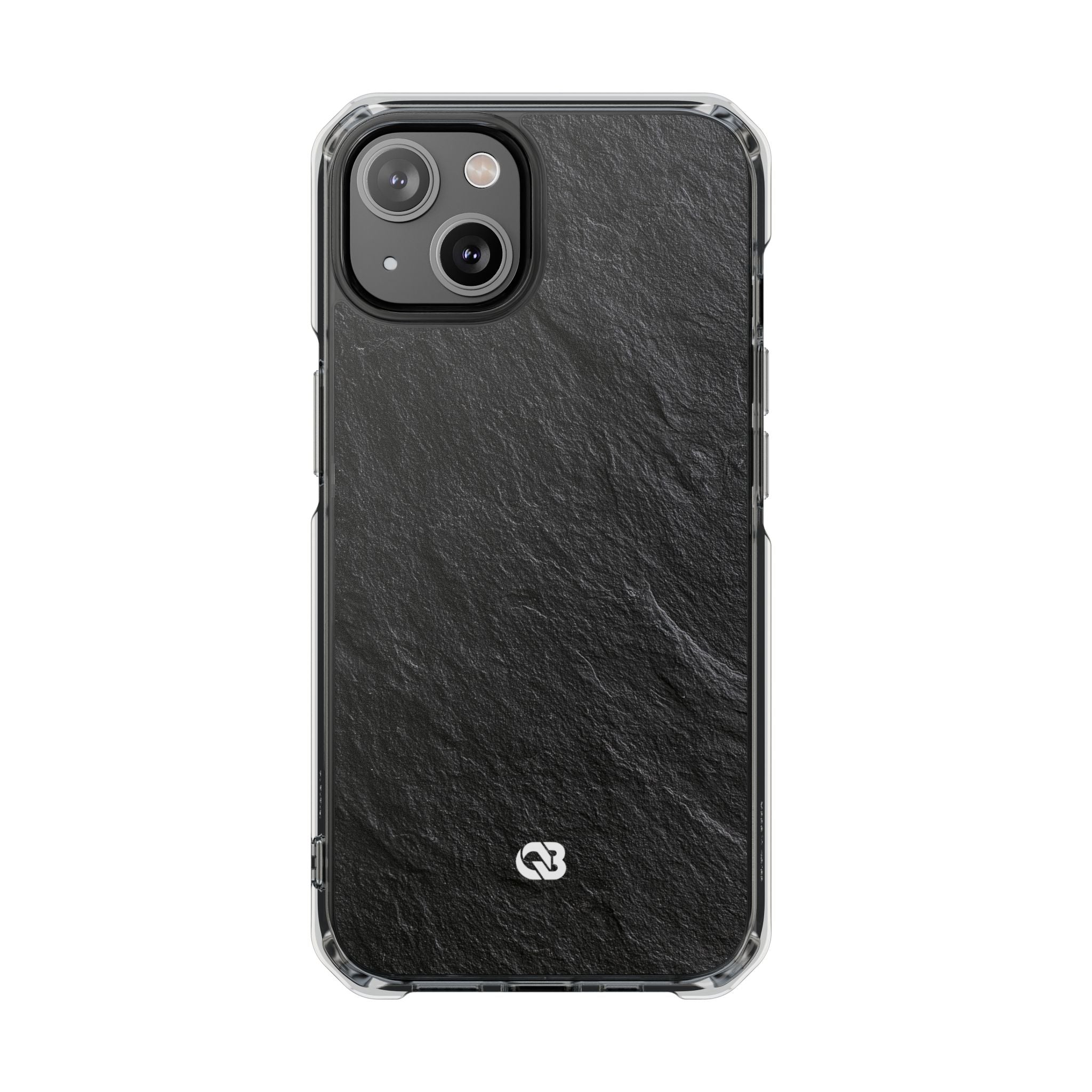Black Impact MagSafe Phone Case for iPhone - Raw Obsidian Slate