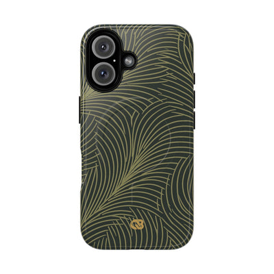 Green Tough 2.0 Magsafe Phone Case for iPhone - Dark Olive Plume