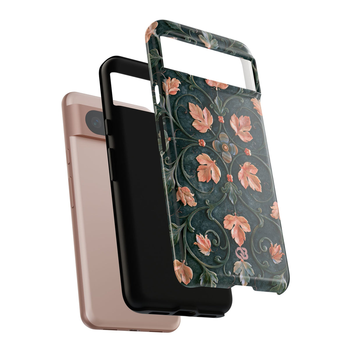 Florentine Rose Arabesque · Tough Phone Case for Pixel ·  Green