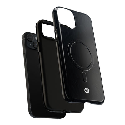 Black Tough 2.0 Magsafe Phone Case for iPhone - Midnight Brushed Grain