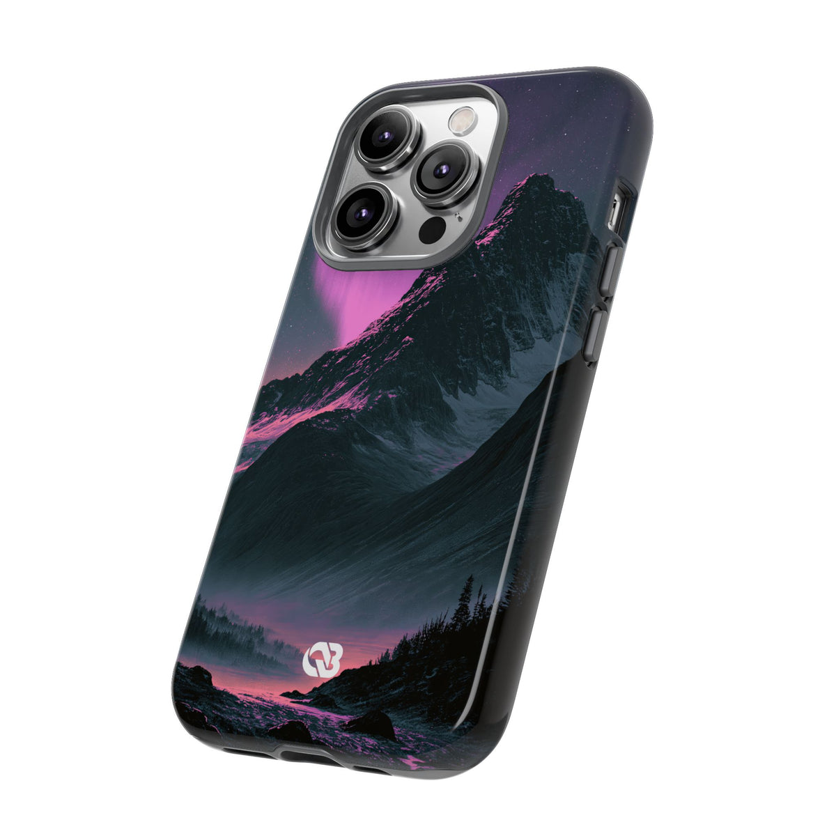 Arctic Aurora Summit · Tough Phone Case for iPhone · Black