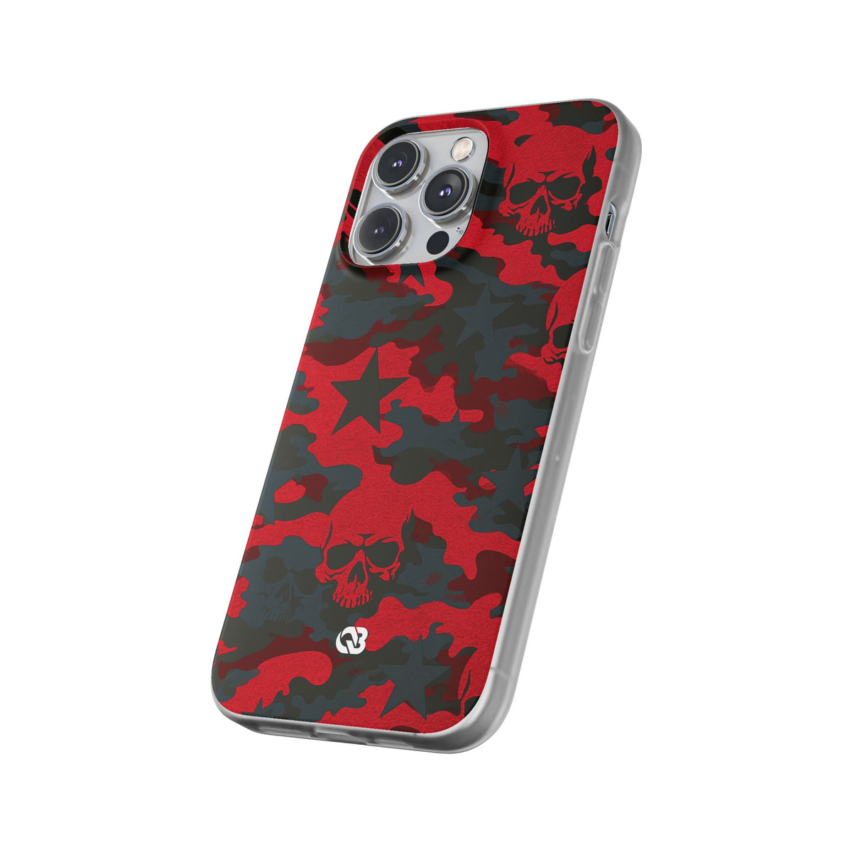 Crimson Skull Camo · Lite Phone Case for iPhone ·  Red