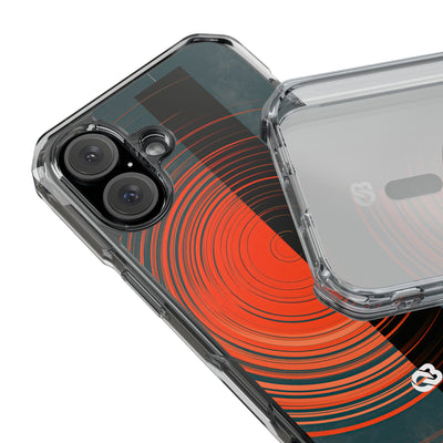 Teal Impact MagSafe Phone Case for iPhone - Burnt Slate Radial