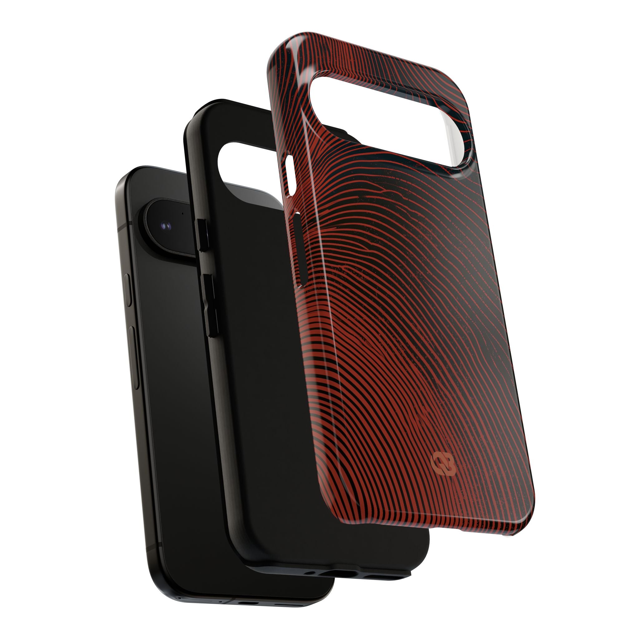 Red Tough Phone Case for Google Pixel - Terracotta Nerve Map
