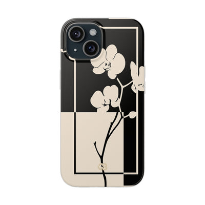 Beige Lite Phone Case for iPhone - Nocturnal Orchid Frame
