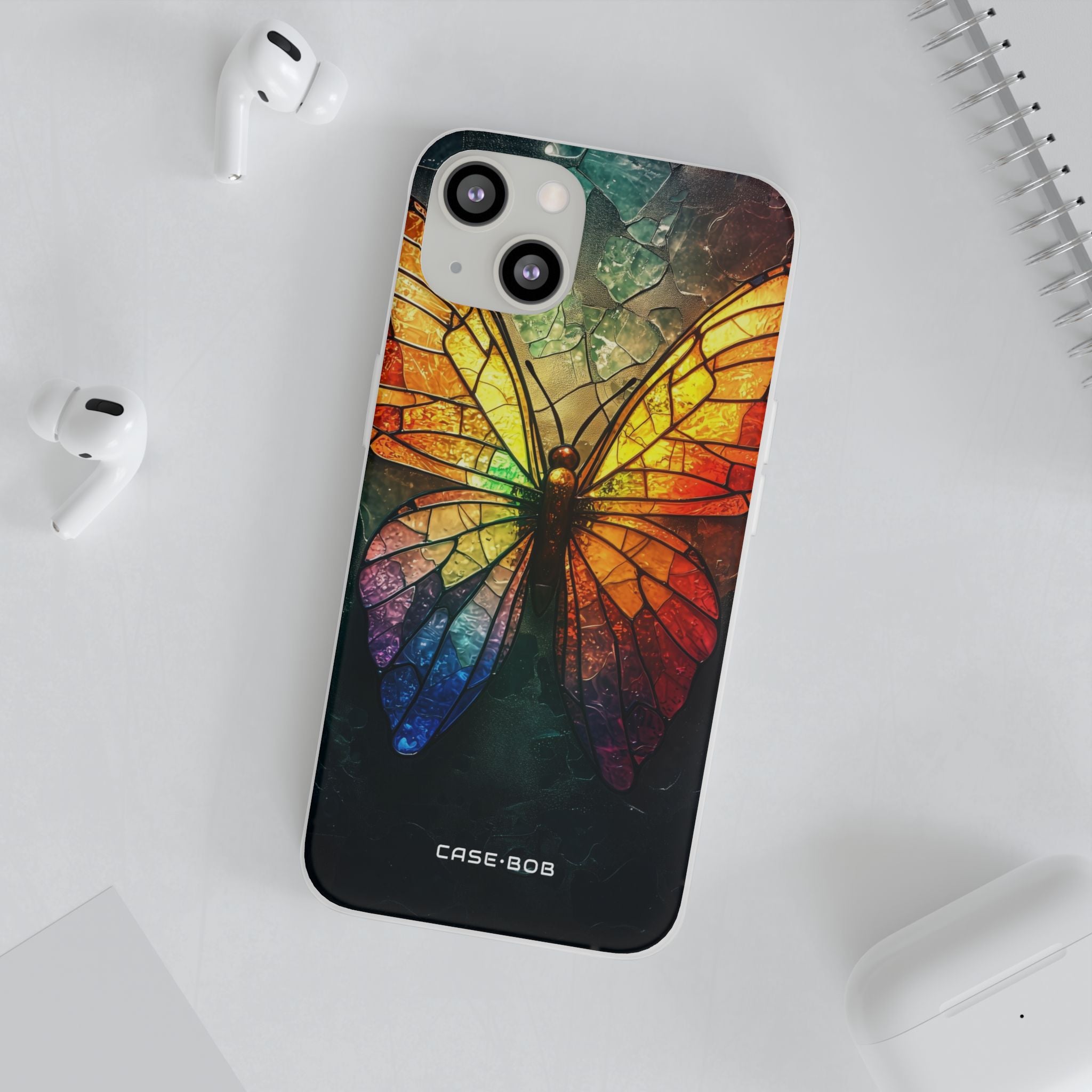 Buntglas-Schmetterling iPhone 13 - Soft