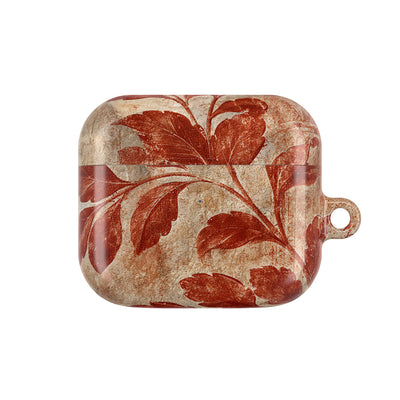 Terracotta Botanical Fresco · Hard Case for AirPods & AirPods Pro · Red