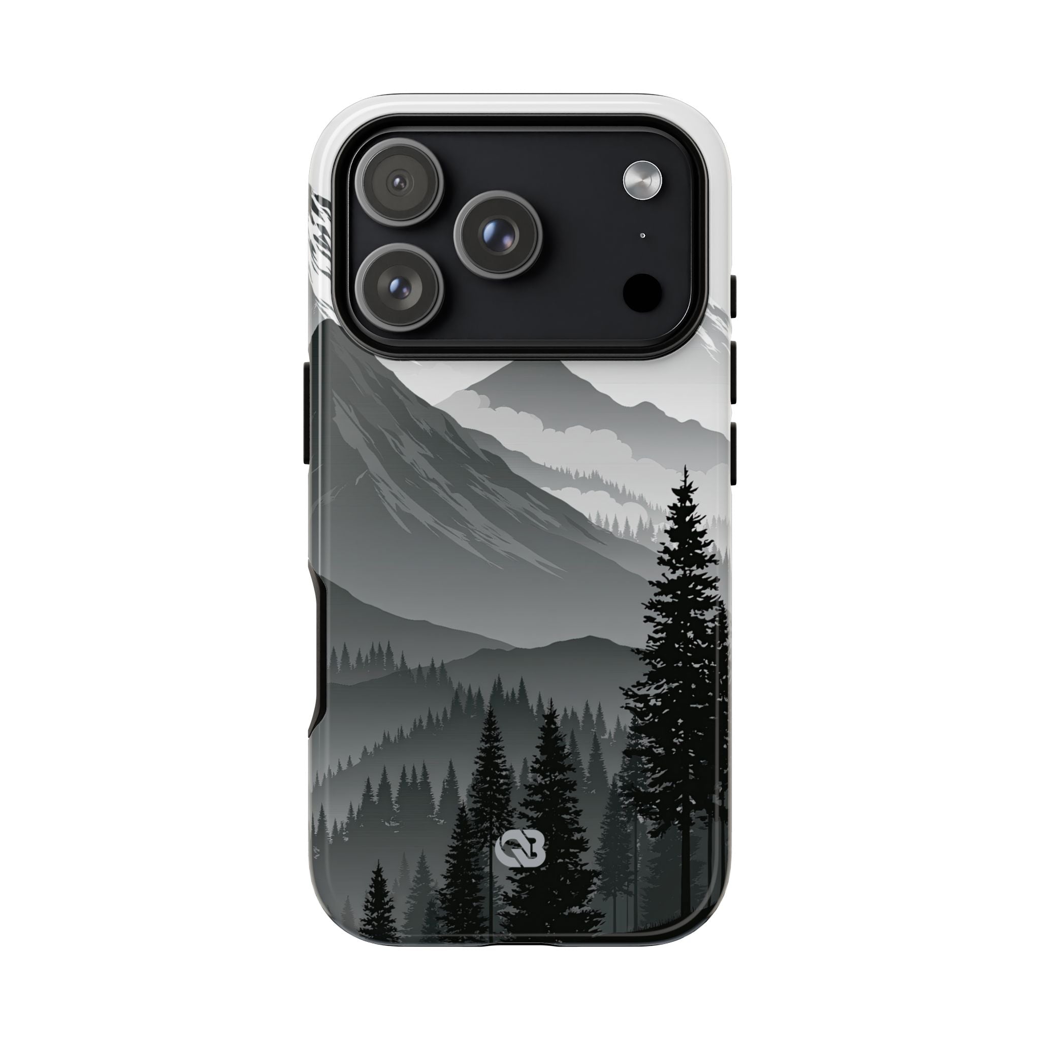Grey Tough Phone Case for iPhone - Granite Ridge Mist
