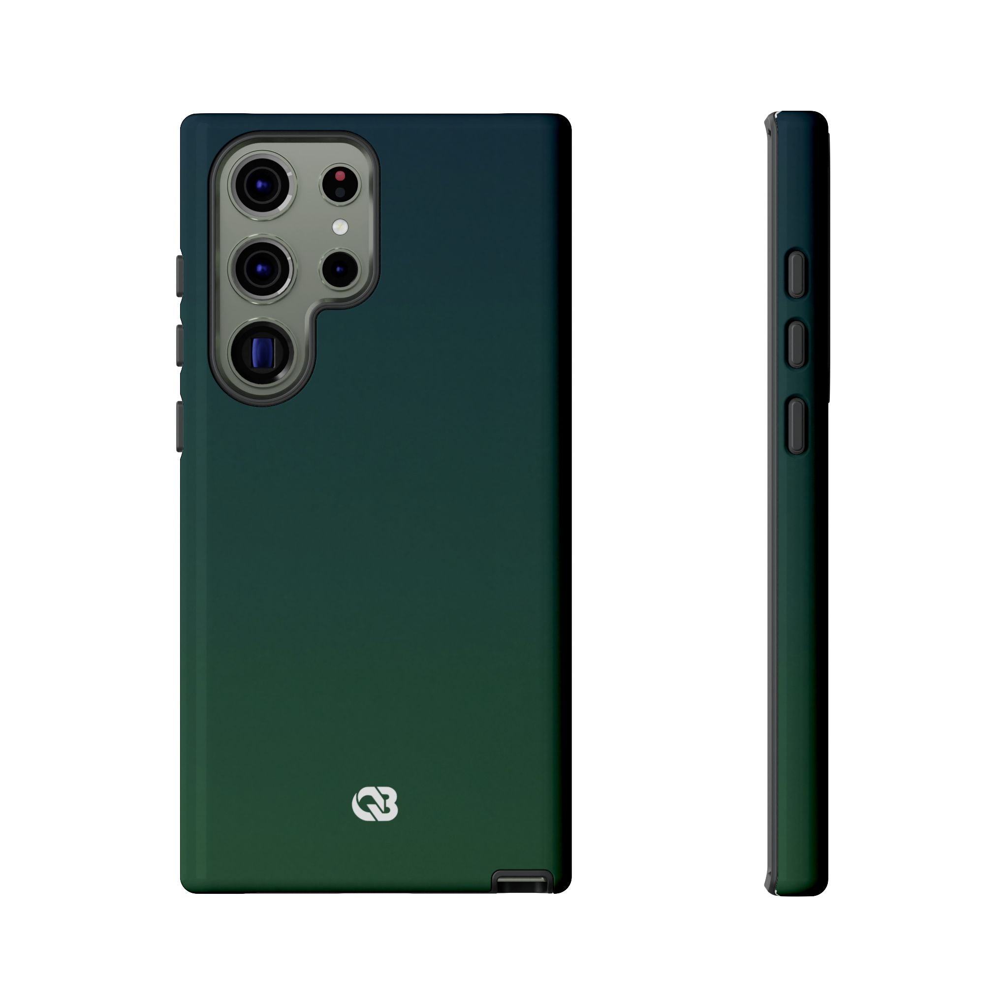 Green Tough Phone Case for Samsung - Midnight Pine Horizon