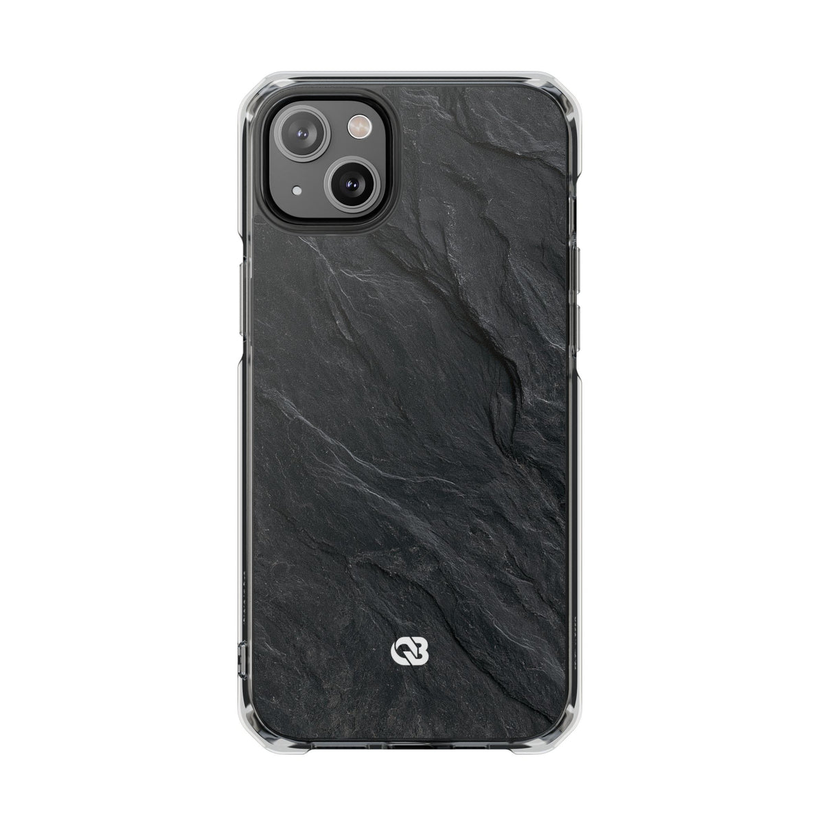 Dark Slate Strata · Clear Impact Magnetic Phone Case for iPhone ·  Black
