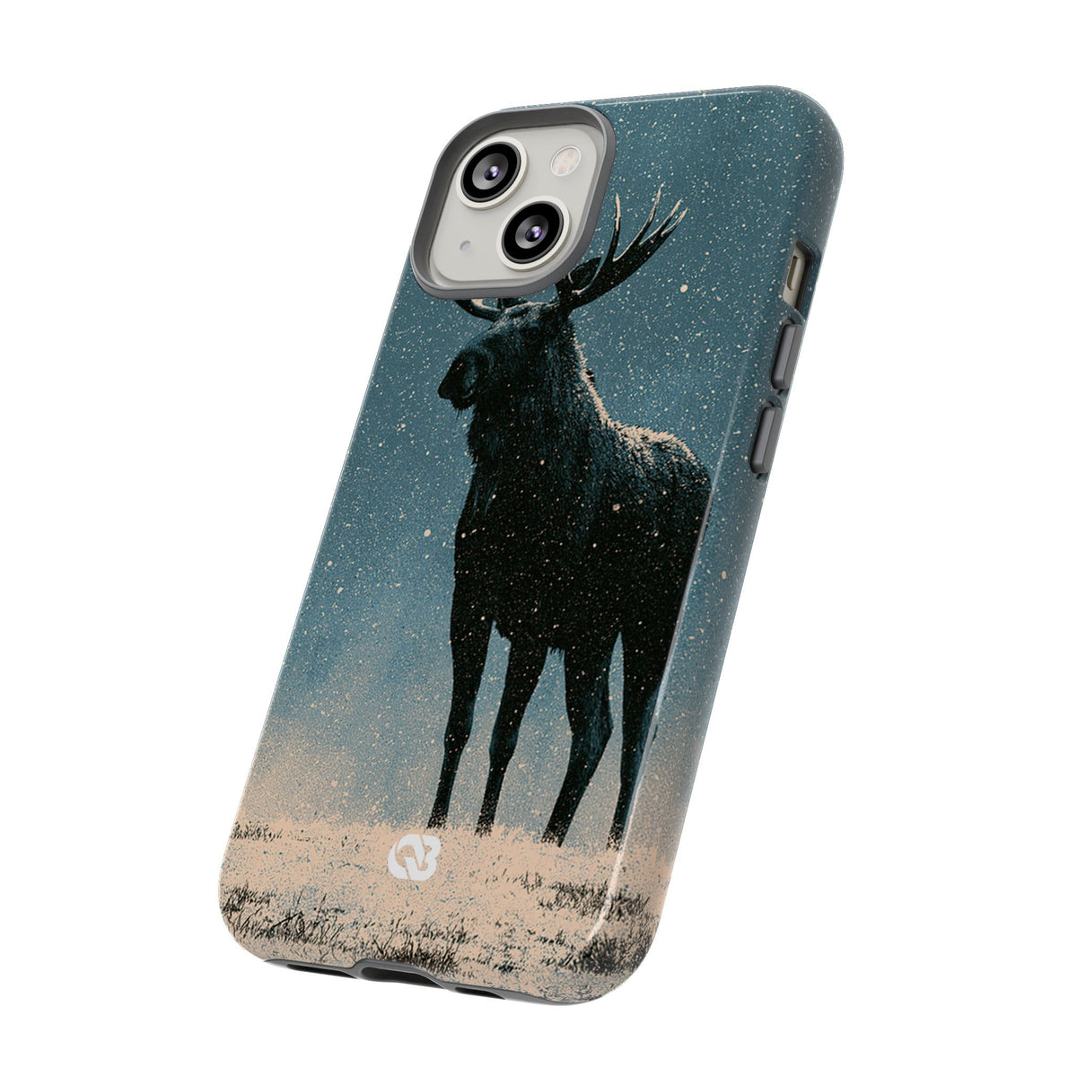 Nordic Boreal Moose · Tough Phone Case for iPhone · Blue