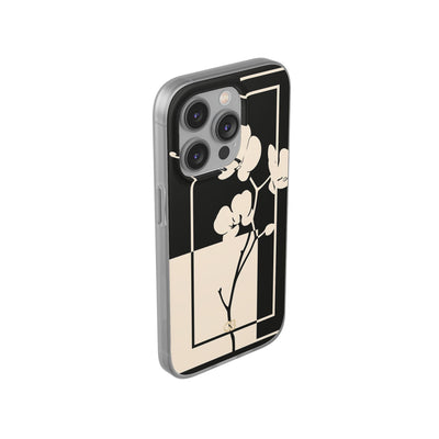Beige Lite Phone Case for iPhone - Nocturnal Orchid Frame