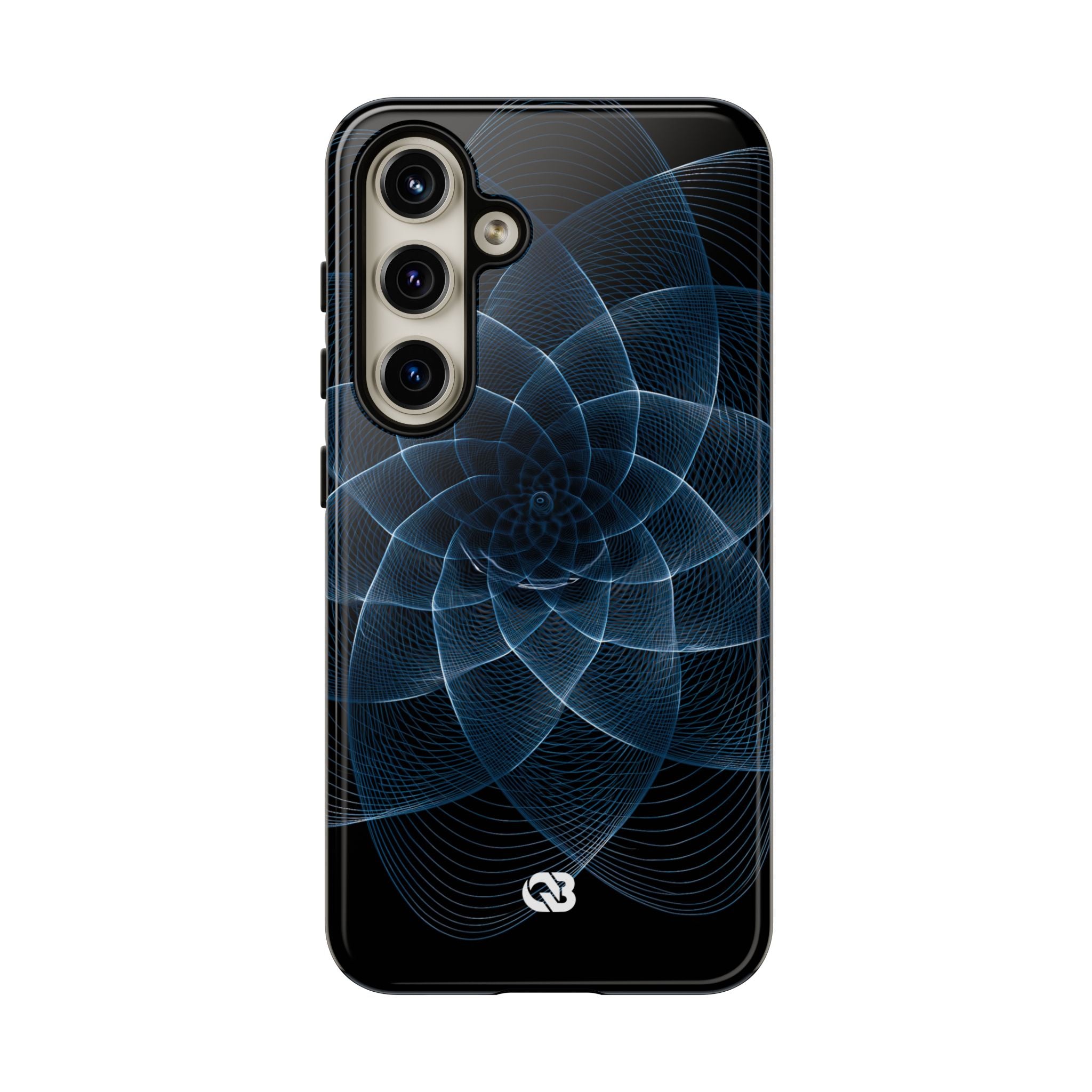 Blue Tough Phone Case for Samsung - Cobalt Geometric Bloom