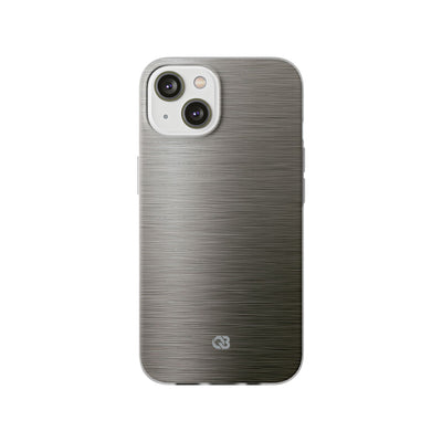 Grey Lite Phone Case for iPhone - Brushed Industrial Steel