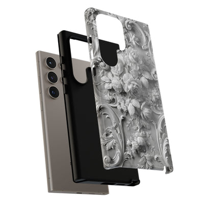 Rococo Marble Rose · Tough Phone Case for Samsung · White