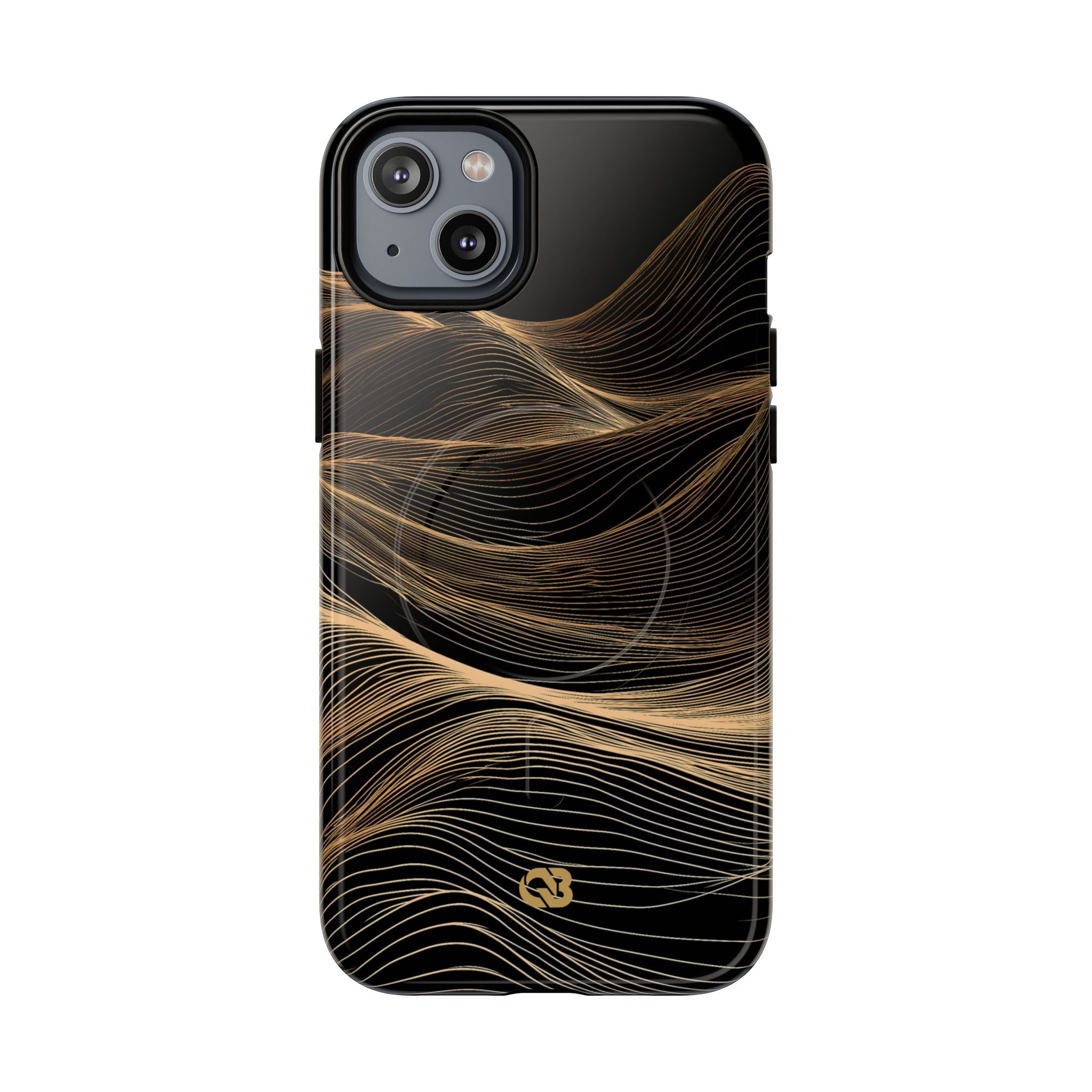 Black Tough 2.0 Magsafe Phone Case for iPhone - Copper Topo Ridge