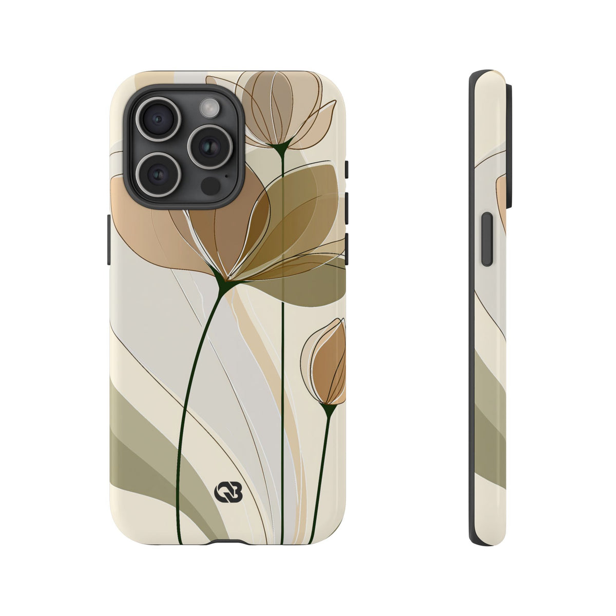 Translucent Petal Contour · Tough Phone Case for iPhone · Beige