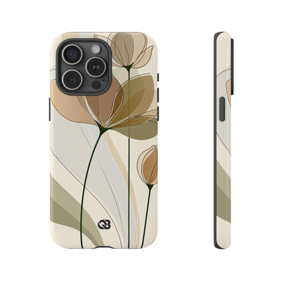 Translucent Petal Contour · Tough Phone Case for iPhone · Beige