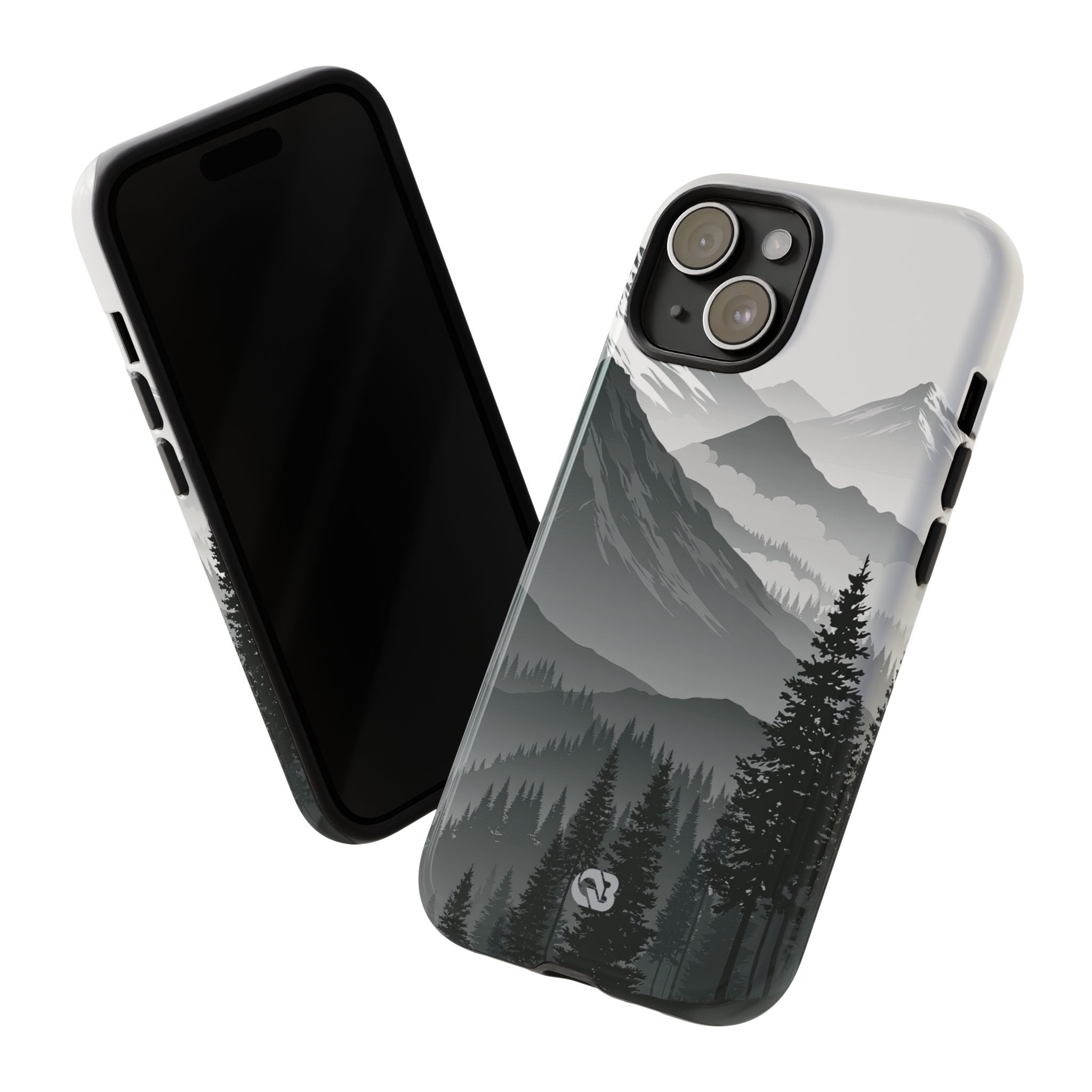 Grey Tough Phone Case for iPhone - Granite Ridge Mist