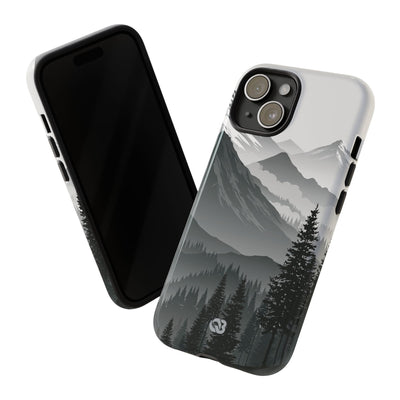 Grey Tough Phone Case for iPhone - Granite Ridge Mist