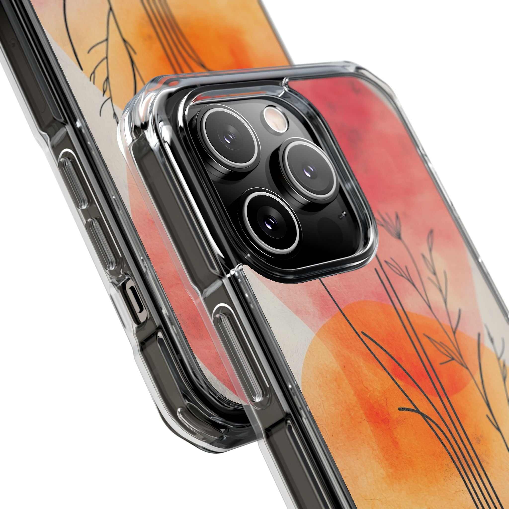 Curved Stem Sunset iPhone 14 Pro Case - Impact