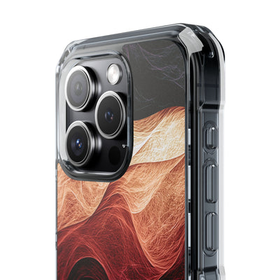 Ember Wave Dispersion · Clear Impact Magnetic Phone Case for iPhone · Red