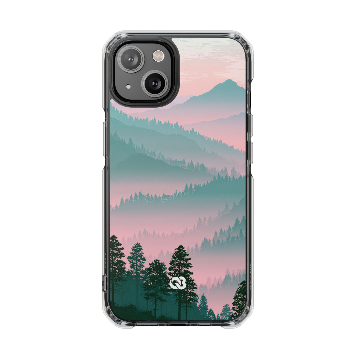 Alpine Horizon · Clear Impact Magnetic Phone Case for iPhone ·  Green